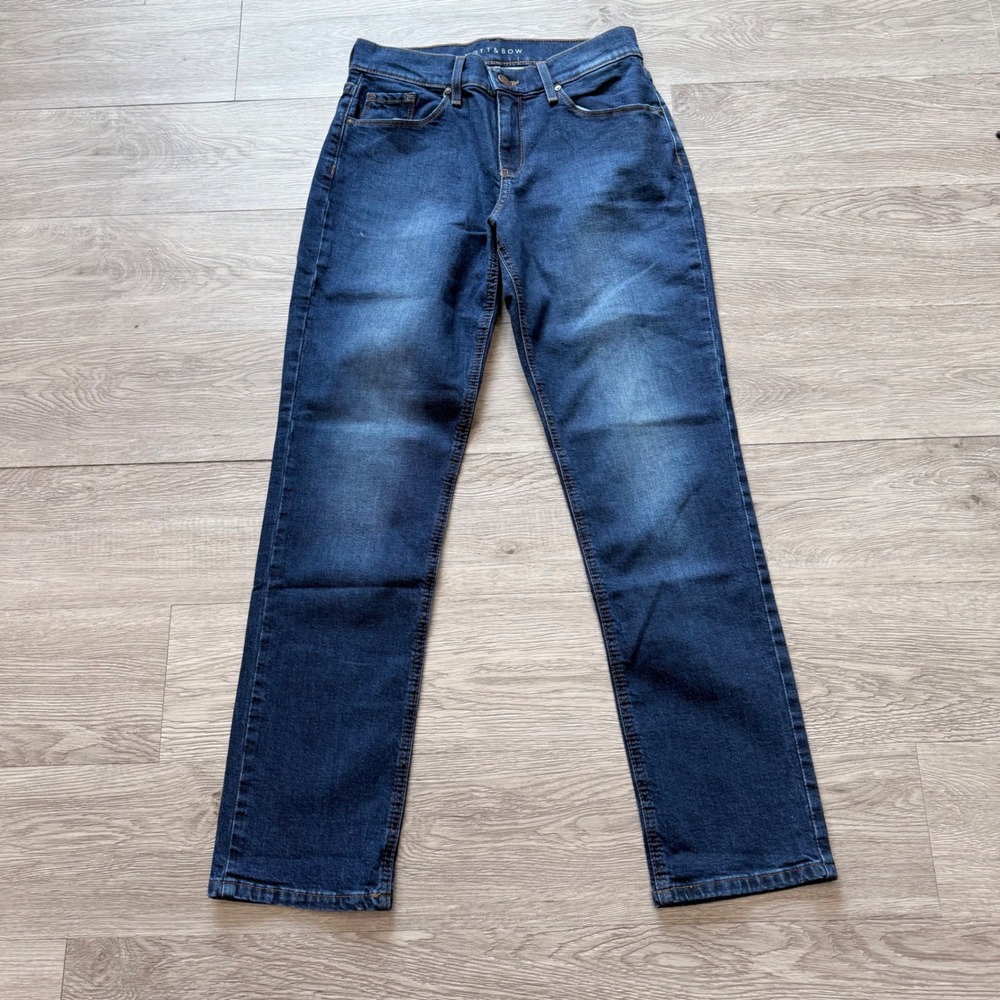 Mott & Bow W26 L28 Boyfriend Jeans Dark Wash Indigo Denim